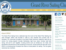 Tablet Screenshot of grandriversailingclub.com